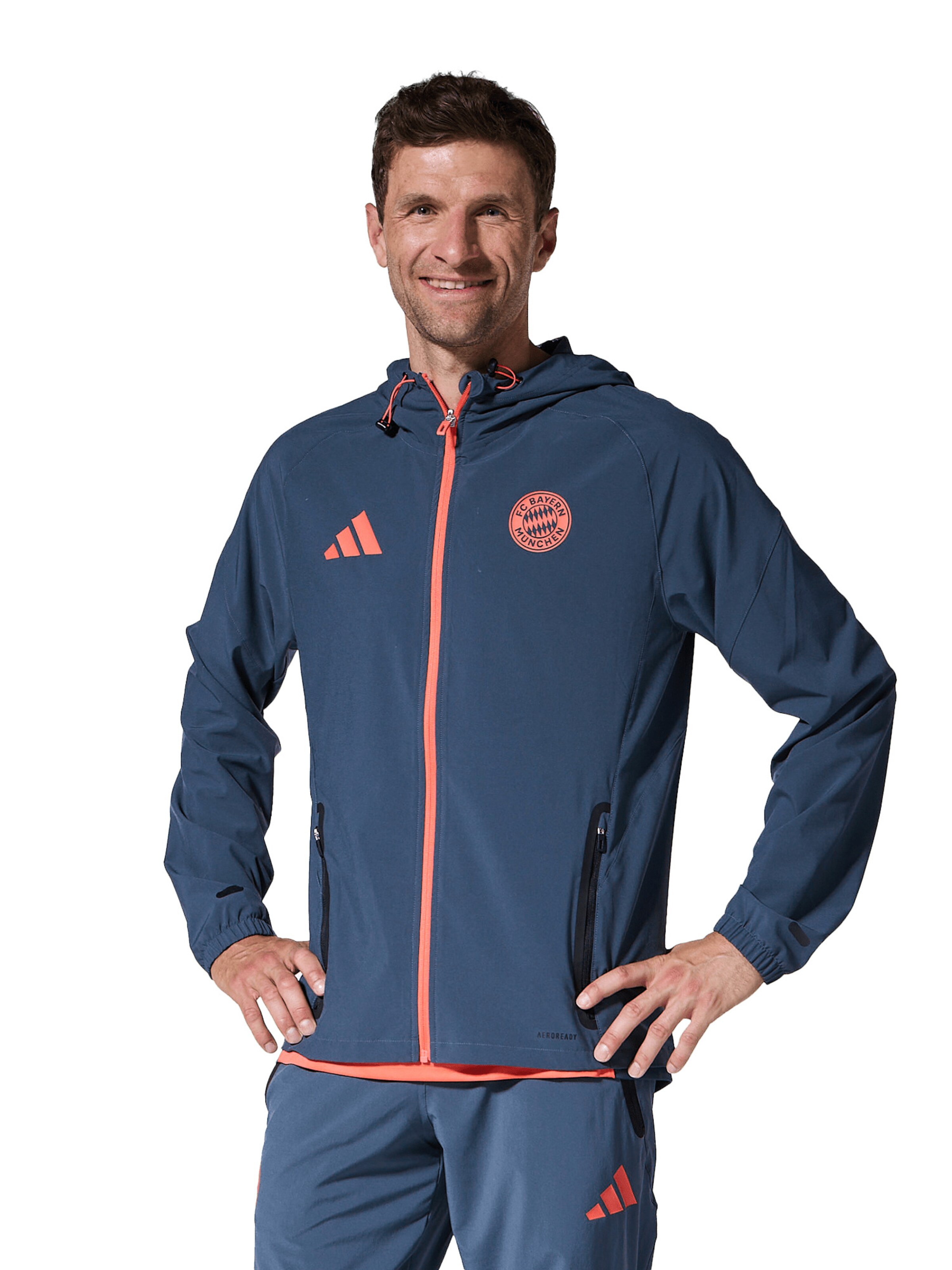 FC BAYERN MÜNCHEN - Chaqueta deportiva 'Away 25-26' en gris: frente