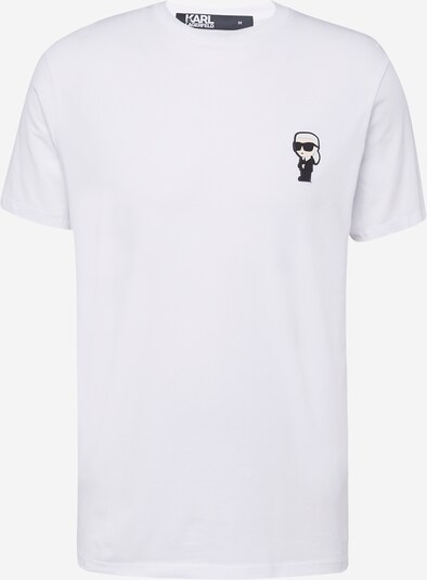 Karl Lagerfeld Тениска в светлобежово / черно / бяло, Преглед на продукта