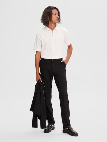 Coupe slim Pantalon chino 'Robert' SELECTED HOMME en noir