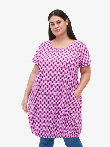 Robe 'JEASY' Zizzi en violet : devant