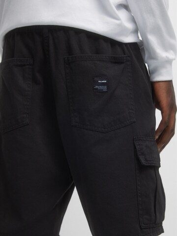 Pull&Bear Regular Cargo trousers in Black