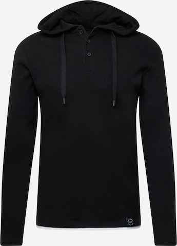 Key LargoSweater majica 'SARAGOSSA' - crna boja: prednji dio