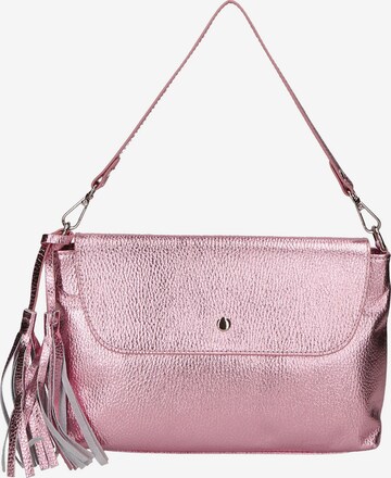 Pochette 'Pochette Donna Pelle Dollaro Laminato con Tracolla Rimovibile - Made in Italy' di Gave Lux in rosa: frontale