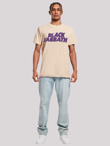 T-Shirt 'Black Sabbath' F4NT4STIC en beige