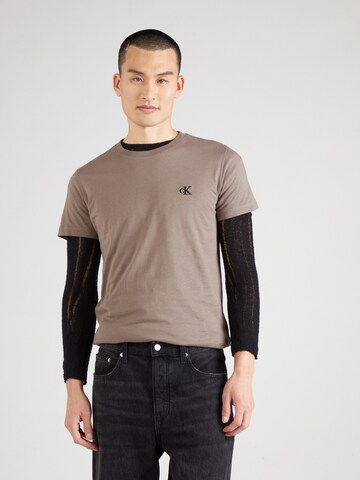Calvin Klein Jeans Majica 'ESSENTIAL' | siva barva: sprednja stran