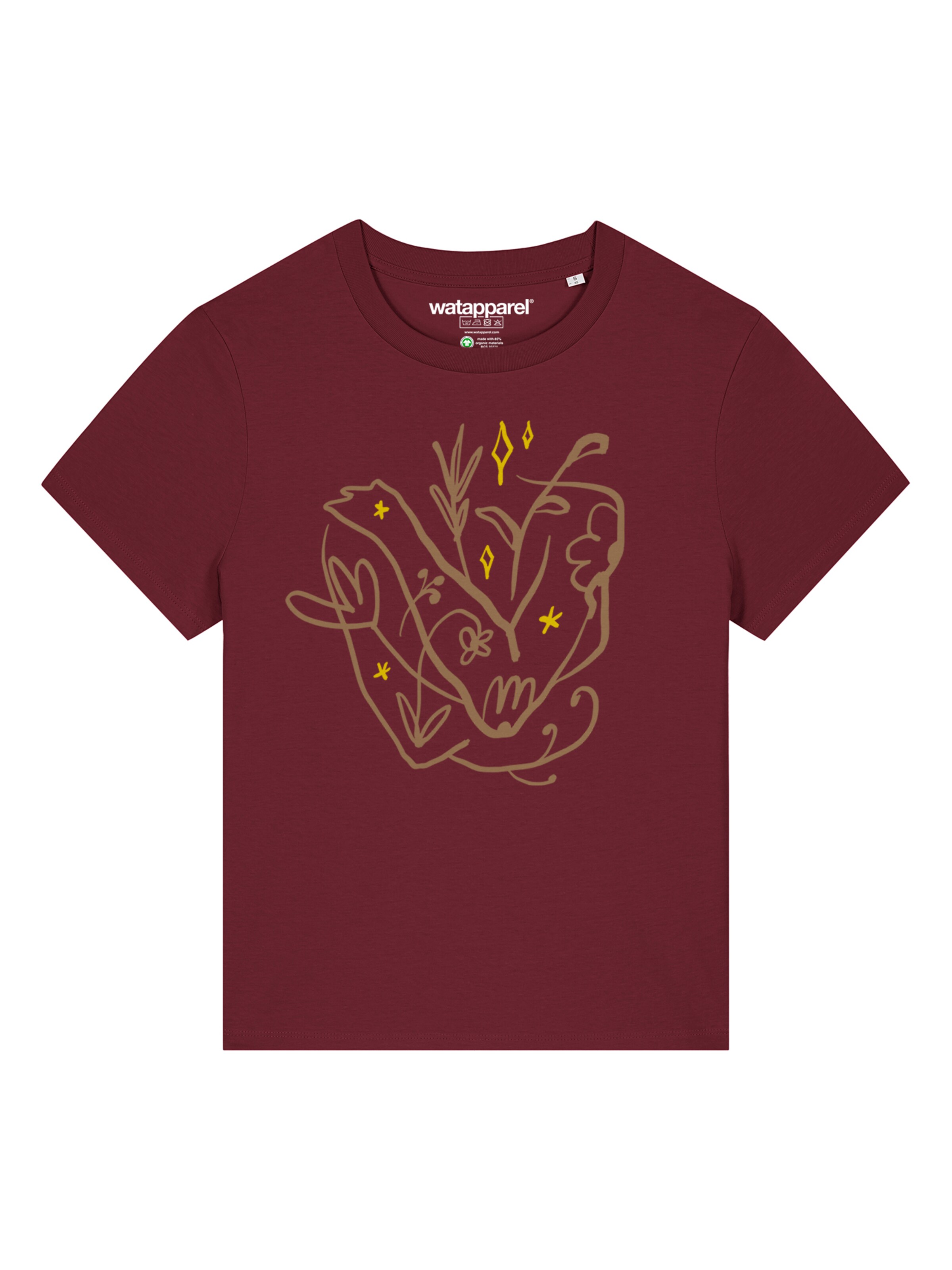 Watapparel Shirt 'Self love' in Rood: voorkant