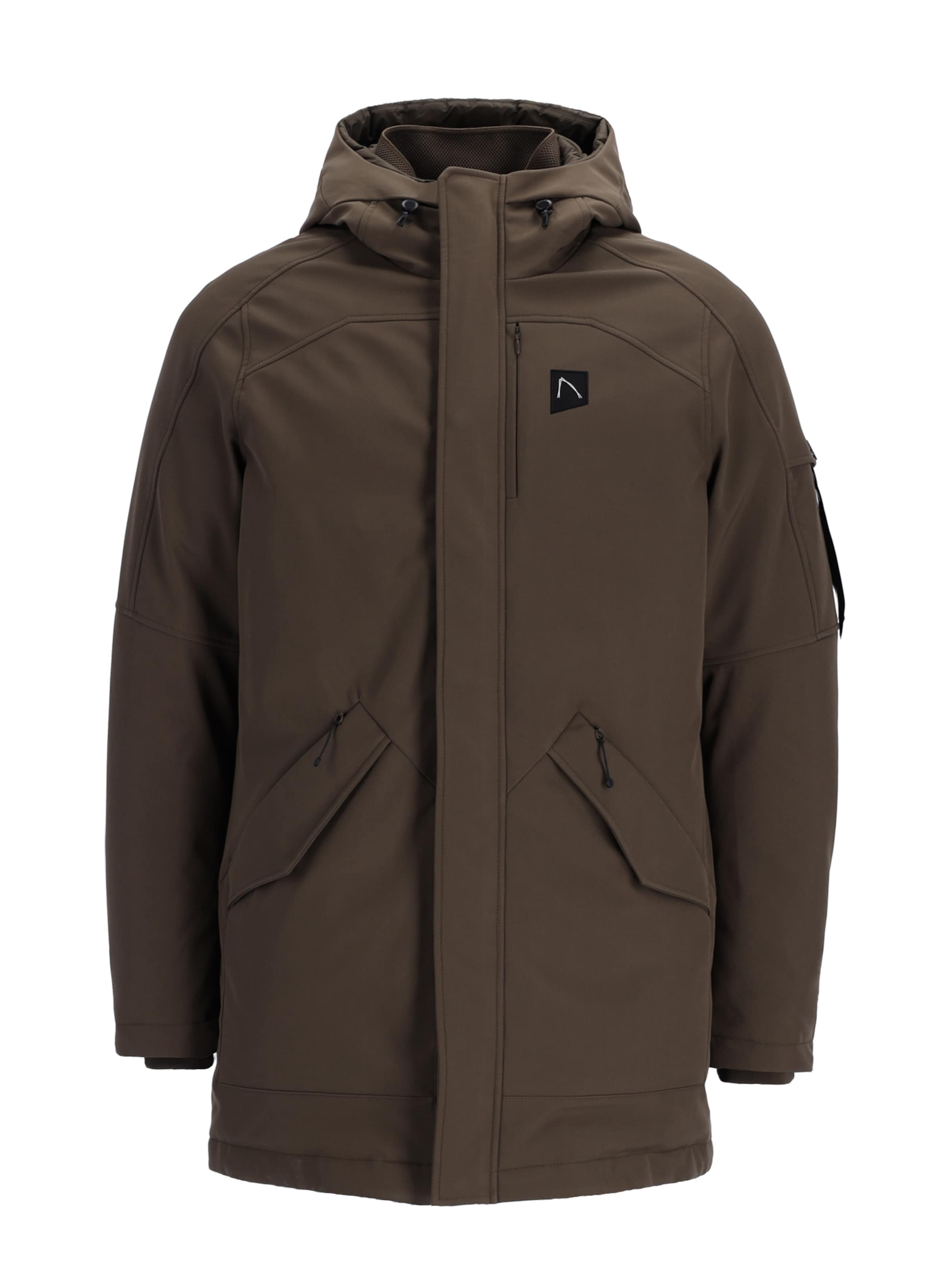 CHASIN' Winterparka 'Return' in Bruin: voorkant