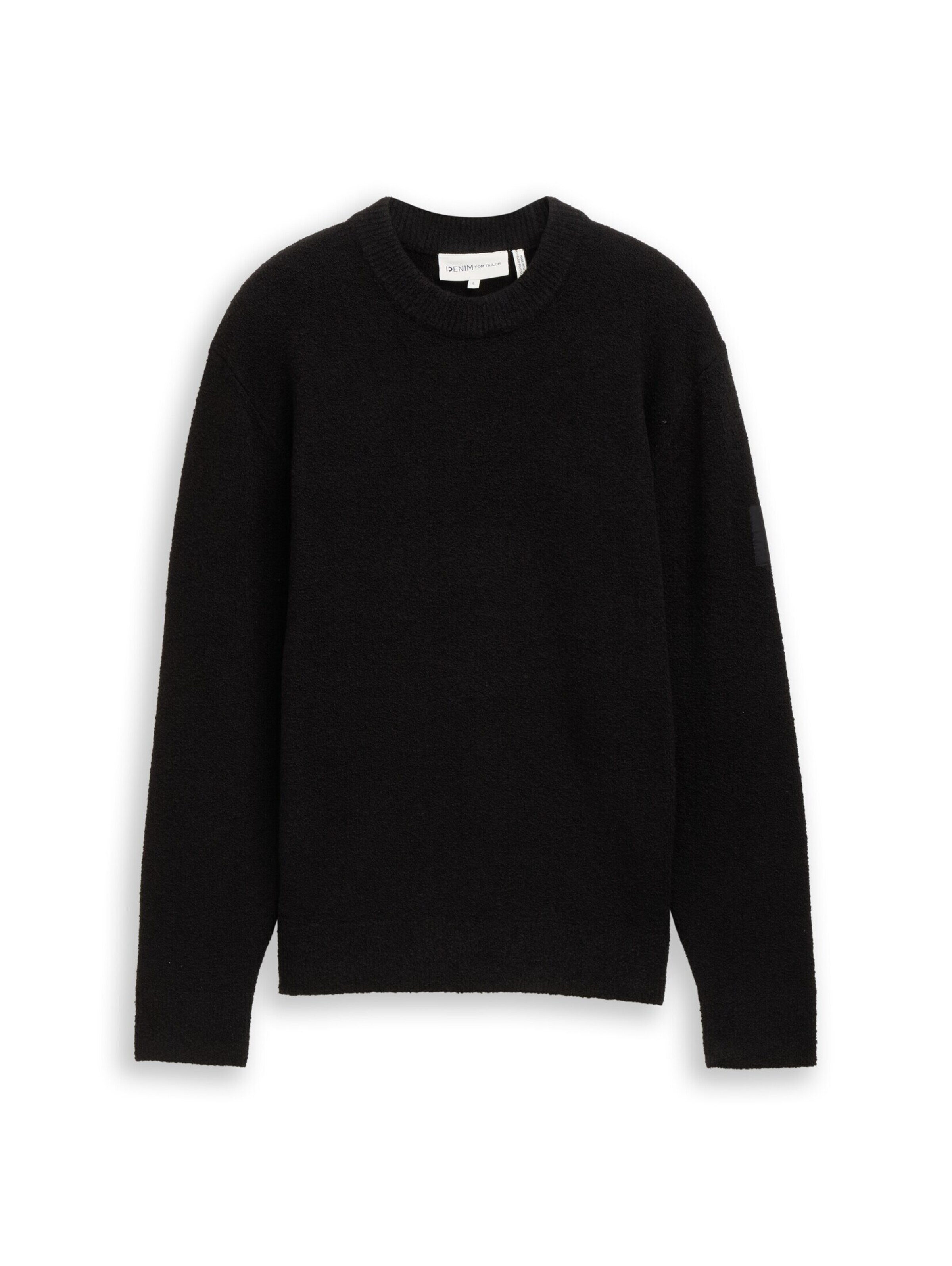 TOM TAILOR DENIM Sweater in Black: front