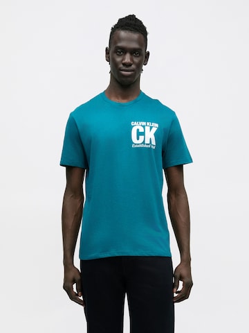 Calvin Klein Μπλουζάκι σε μπλε: μπροστά