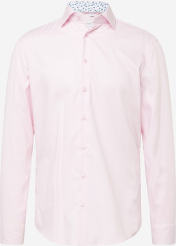 Coupe slim Chemise business SEIDENSTICKER en rose : devant