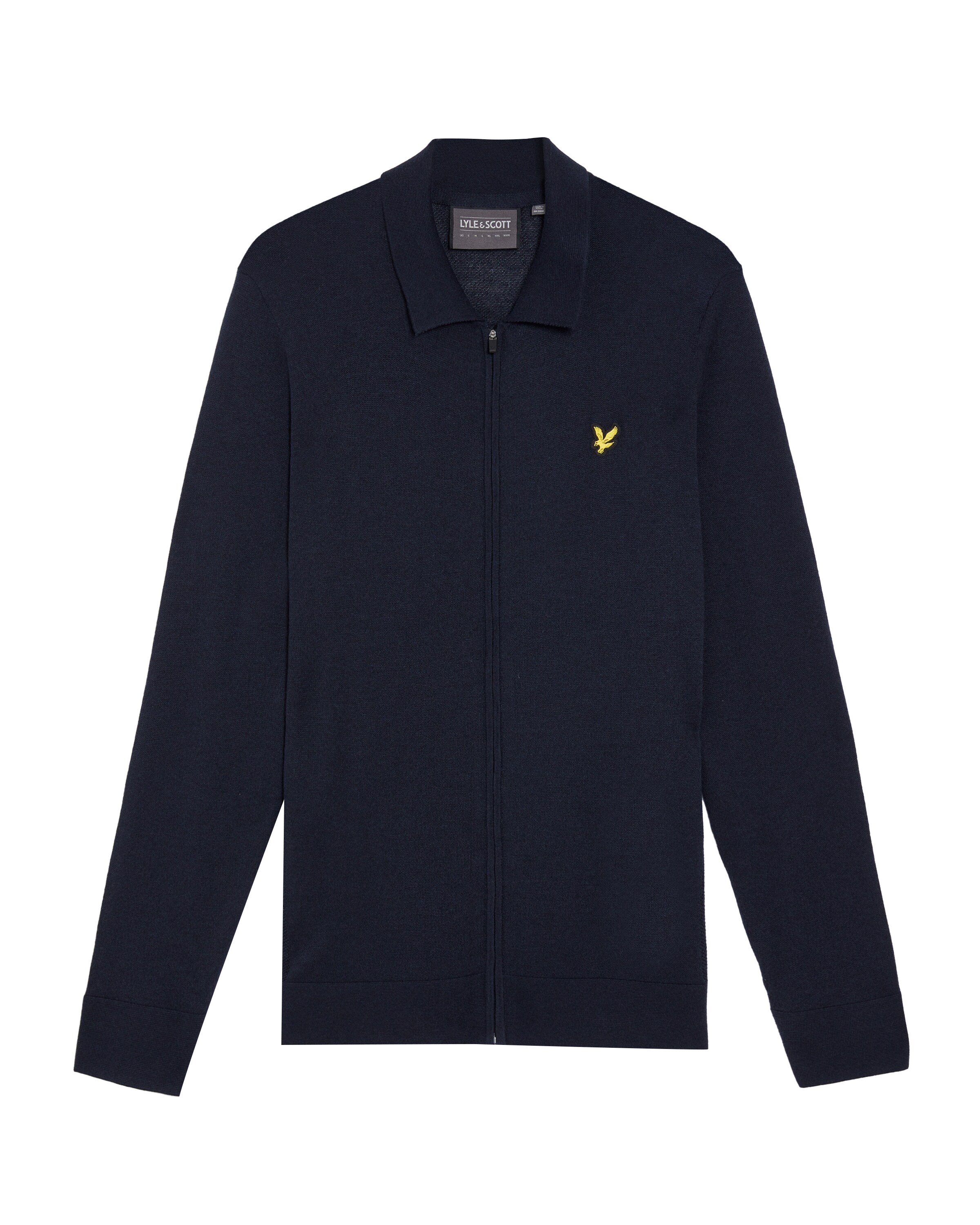 Lyle & Scott Gebreid vest in Blauw: voorkant