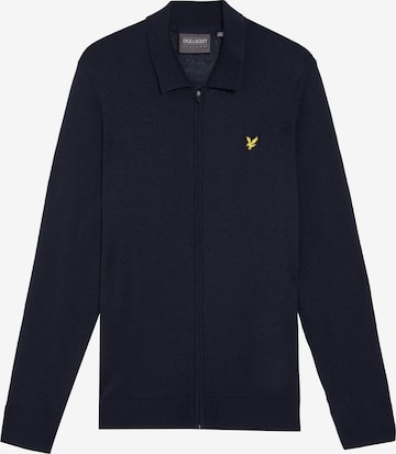 Lyle & Scott Gebreid vest in Blauw: voorkant