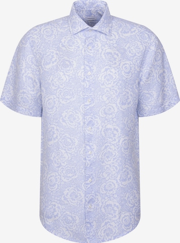 Chemise 'Smart Linen' SEIDENSTICKER en bleu : devant