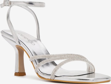 Sandales à lanières Derimod en argent : devant