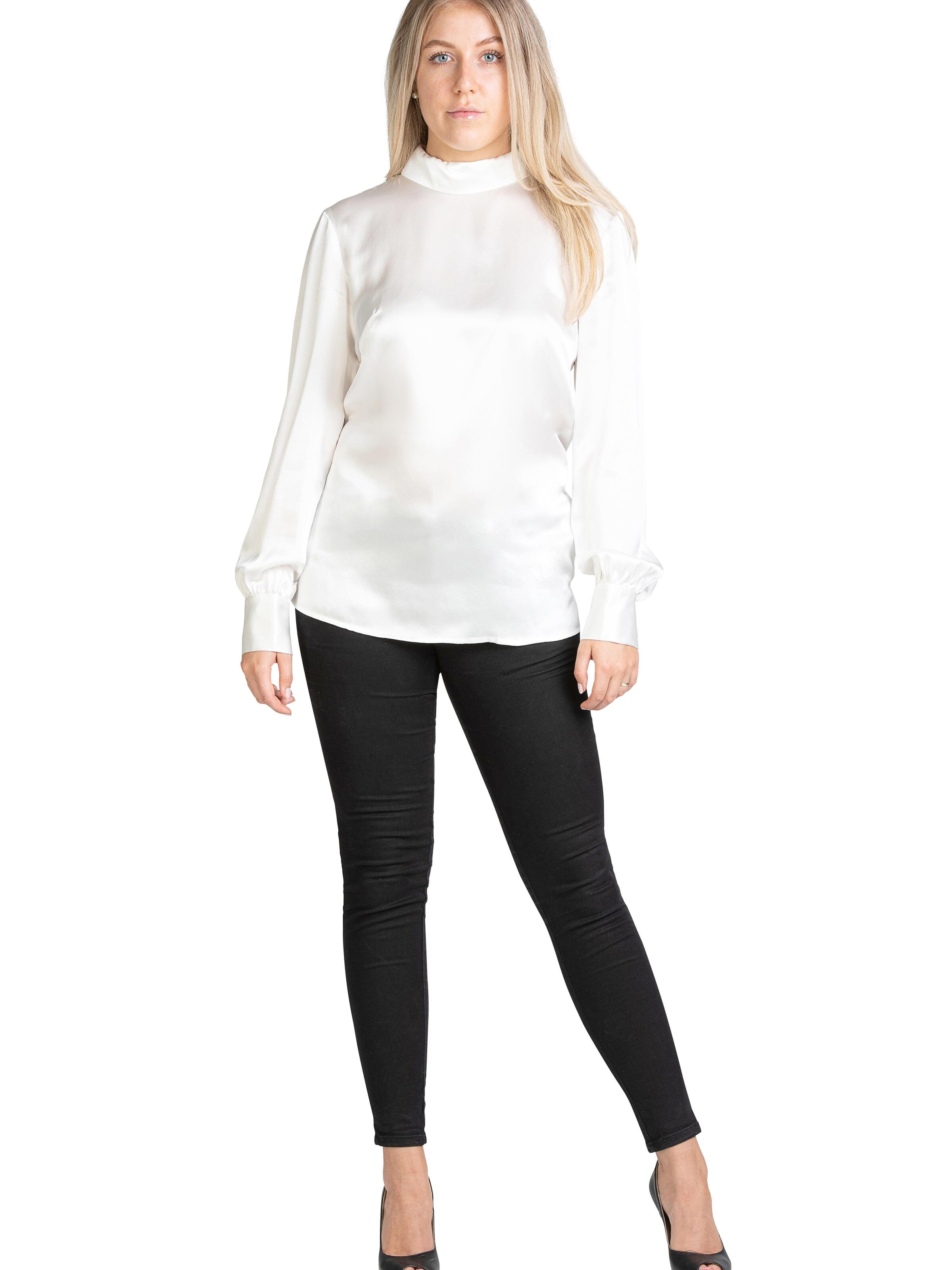 Camicia da donna 'Seidenbluse Satinoseta' di Posh Gear in bianco