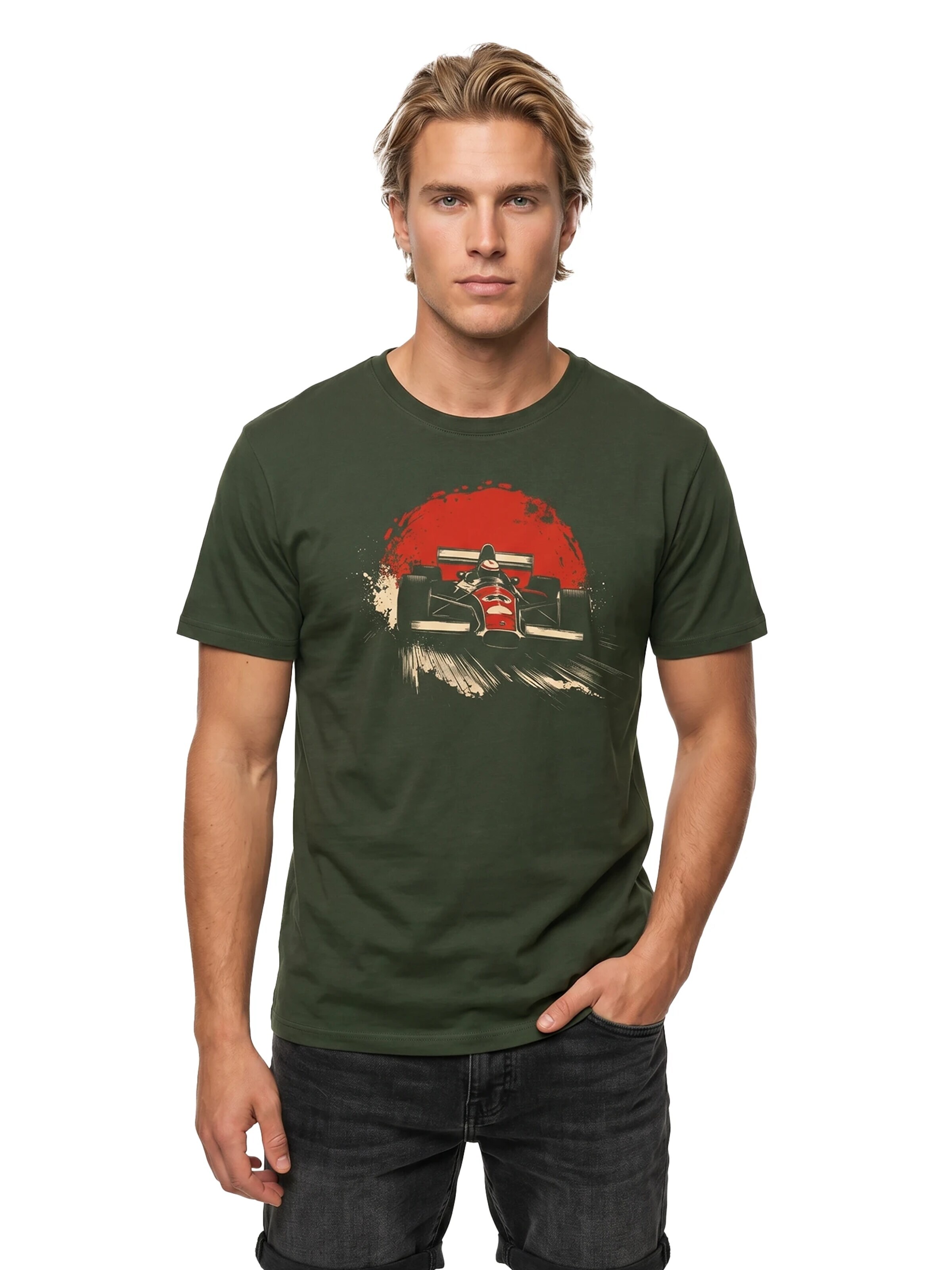 MAKAYA Shirt 'Formel Red' in Green