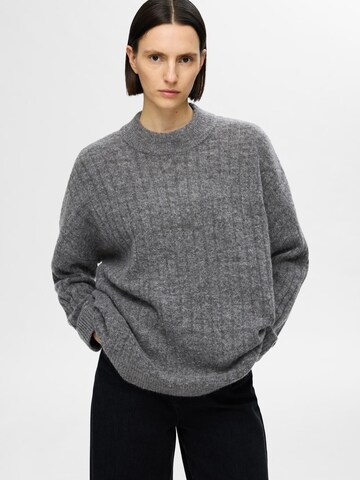 SELECTED FEMME Pullover 'SLFMaline' in Grau