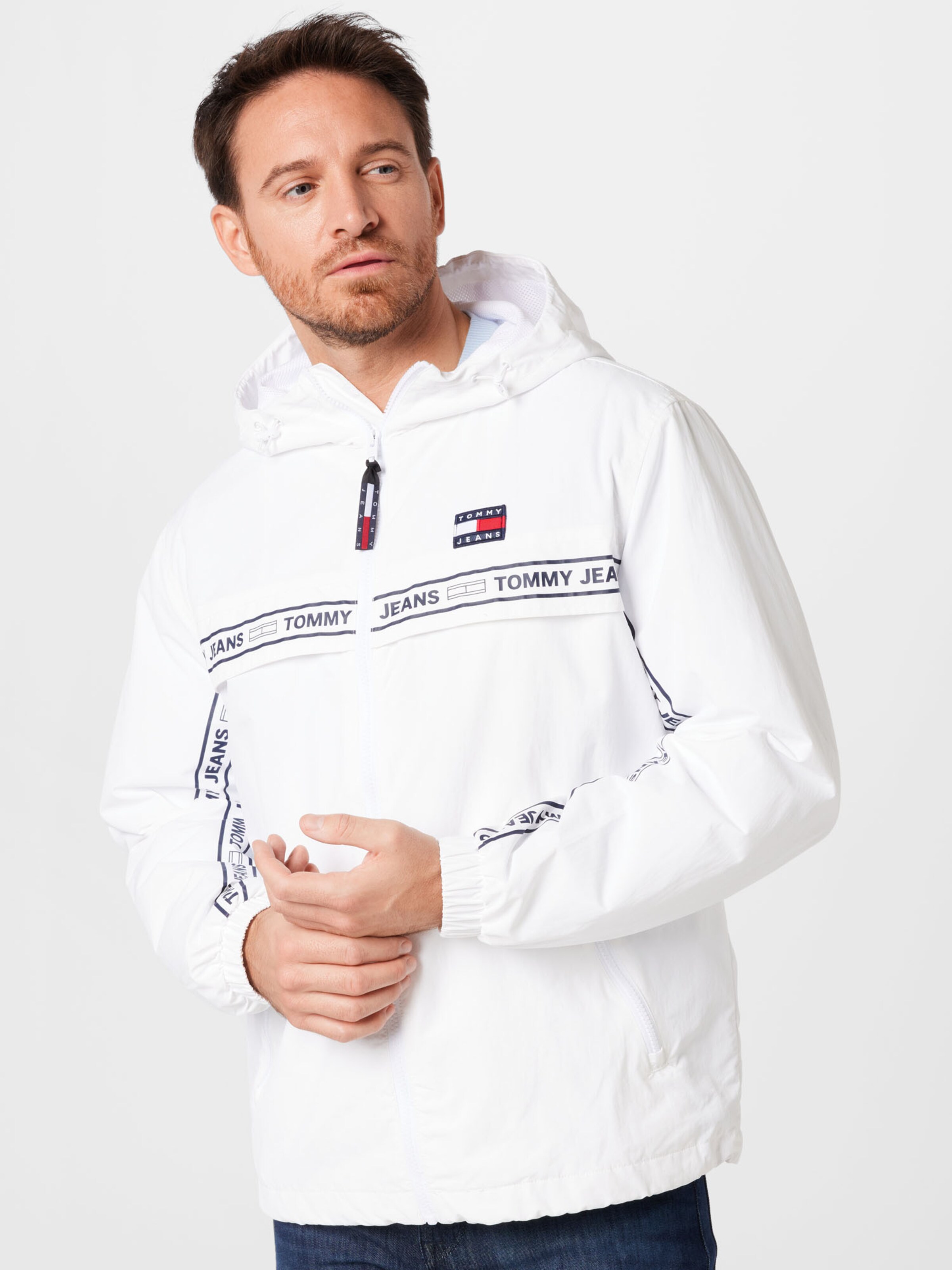 tommy jeans windbreaker white