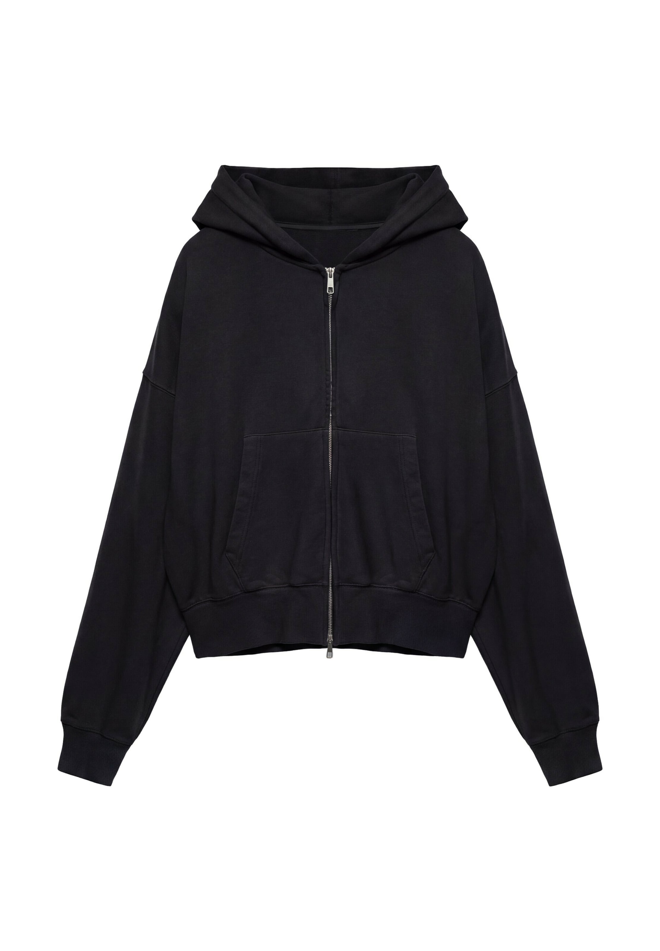 Hanorac de la Pull&Bear pe negru: față