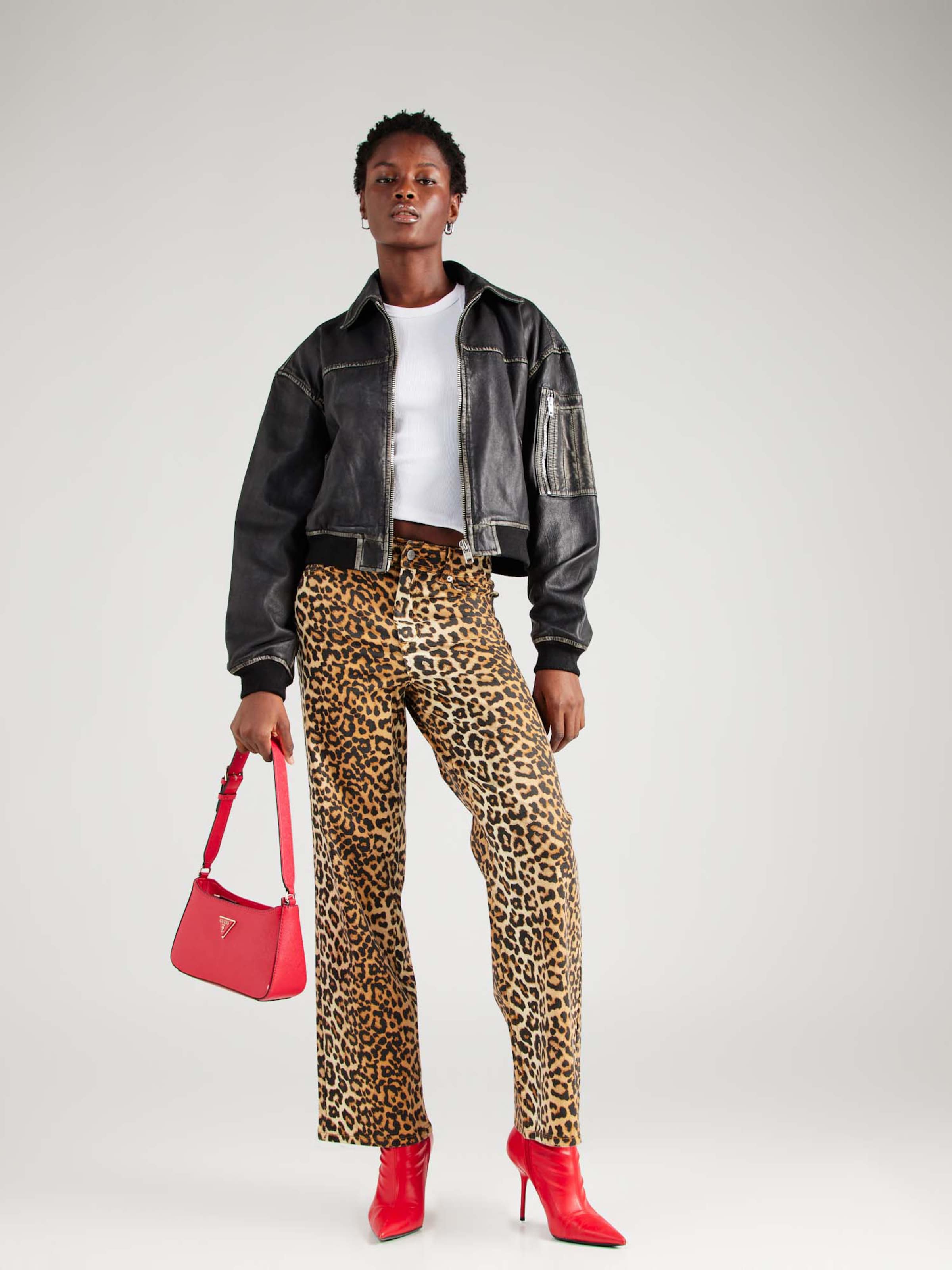 YAS Loose fit Jeans 'YASLeonora' (Cognac, 26 x 32)