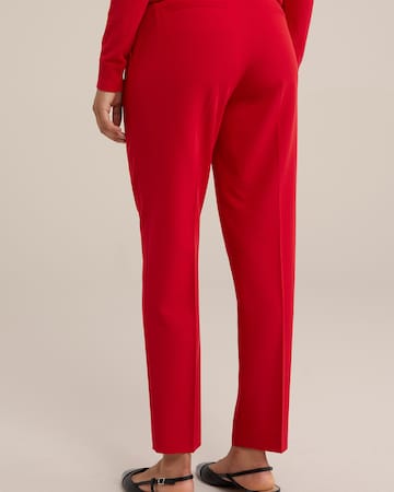 WE Fashion Slimfit Bügelfaltenhose in Rot