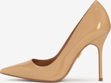 Kazar - Zapatos con plataforma en beige: frente