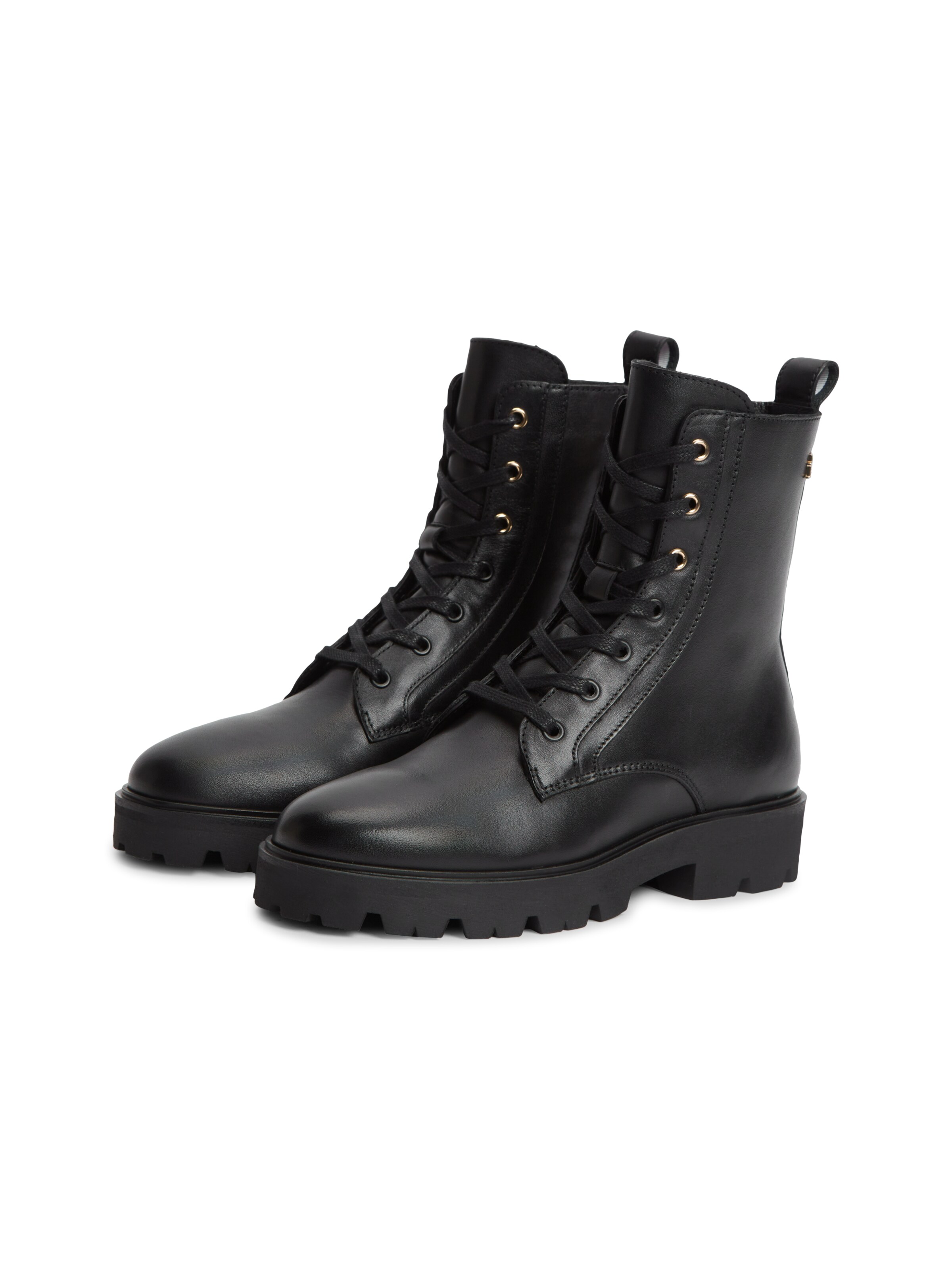 TOMMY HILFIGER Schnürstiefelette in Schwarz