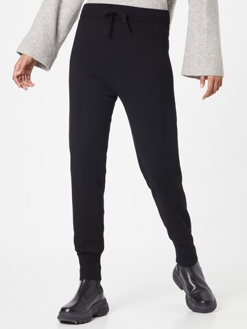 s.Oliver Tapered Pants in Black: front