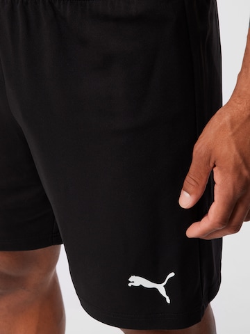 PUMAregular Sportske hlače 'TeamRise' - crna boja