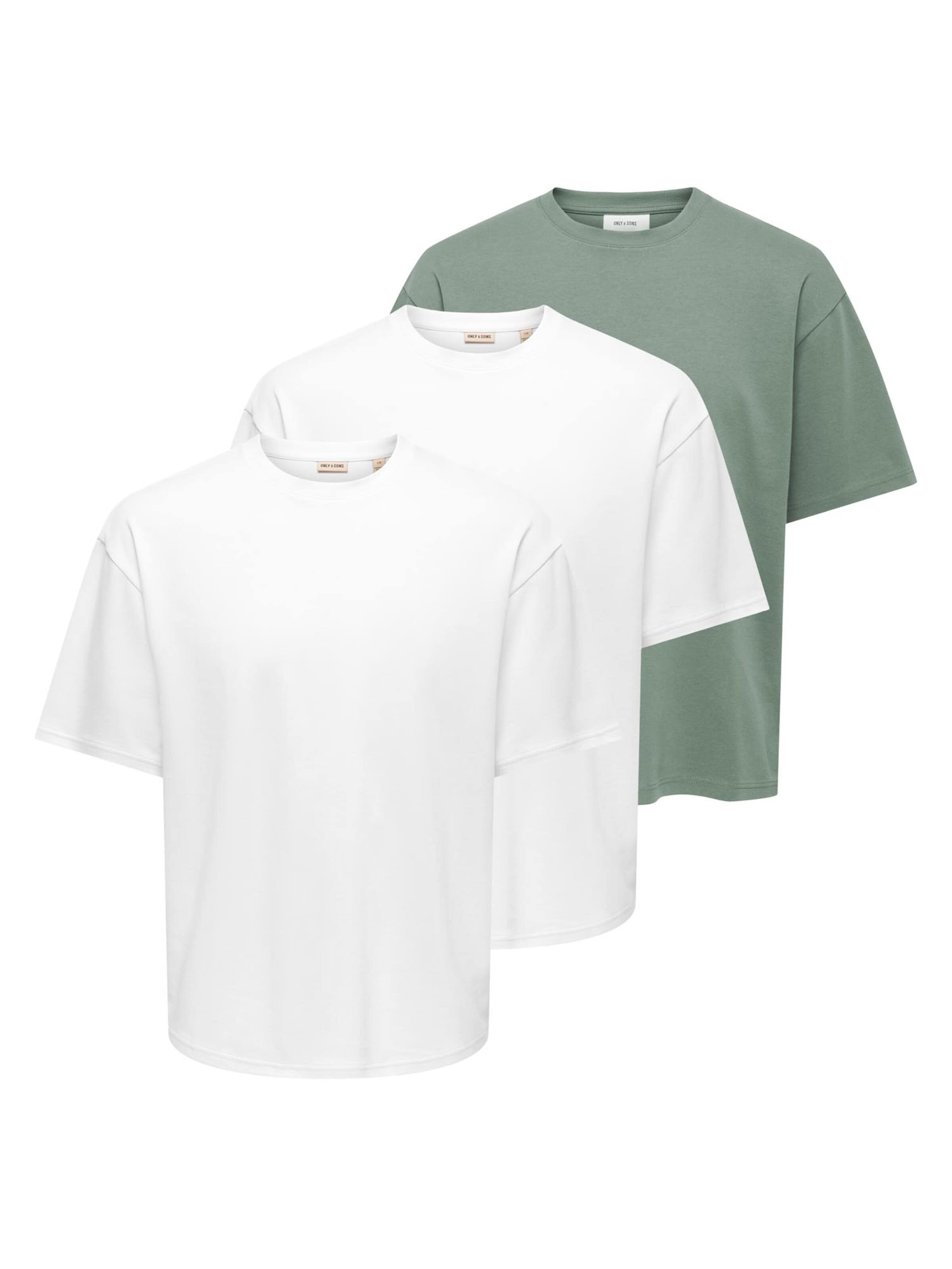 Only & Sons Shirt 'Caspian' in S/Regular in Green / White, Item view