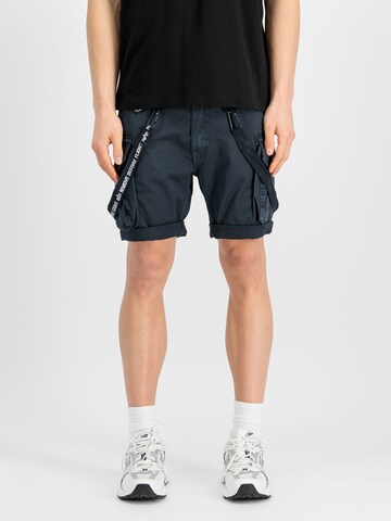 ALPHA INDUSTRIES Slimfit Sportnadrágok - kék: elől