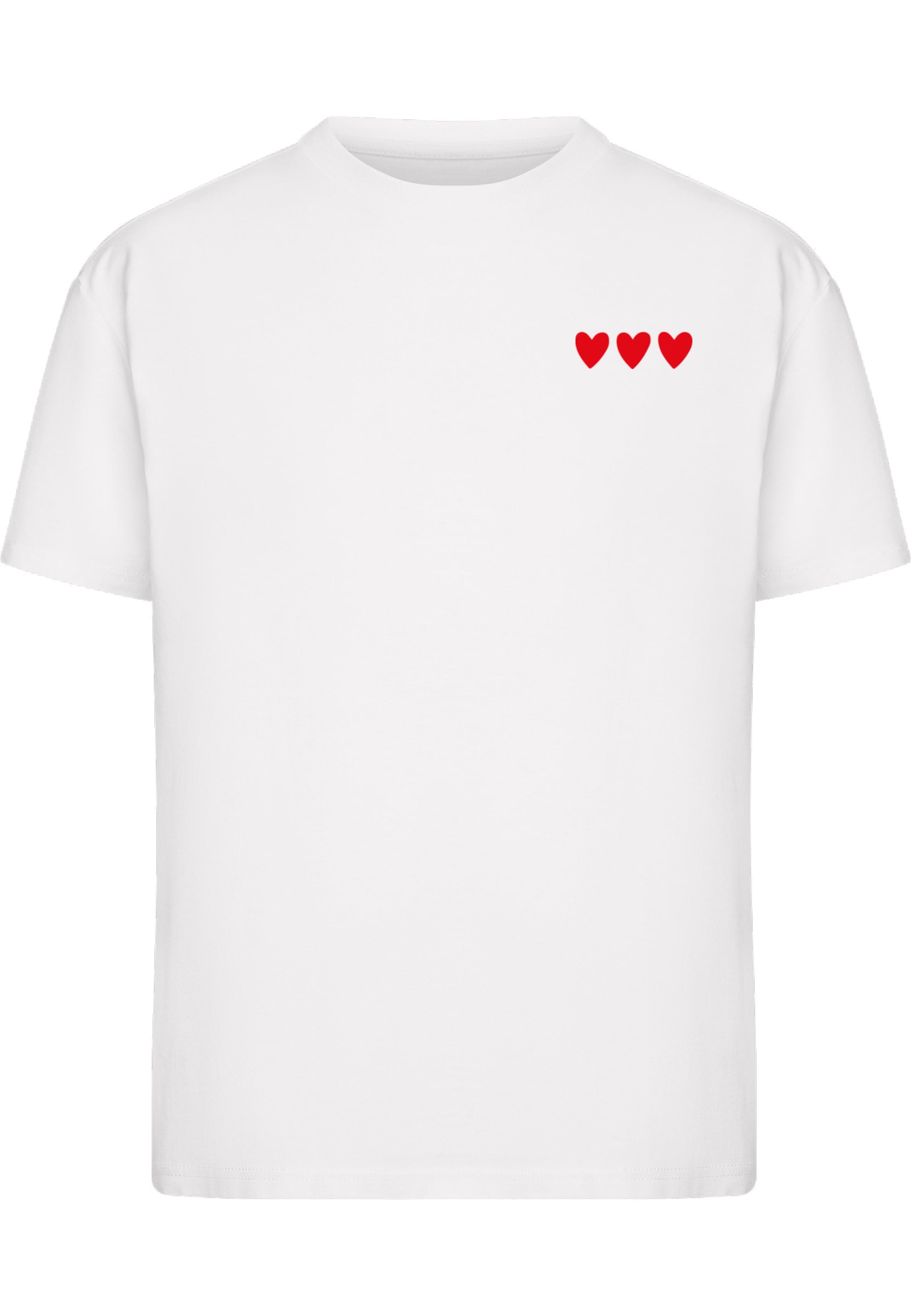 Miss Tee Koszulka 'Amour Toujours Heart' w kolorze biały: przód