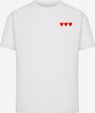 Miss Tee Koszulka 'Amour Toujours Heart' w kolorze biały: przód