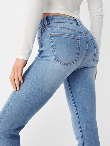 Bershka Skinny Džíny – modrá