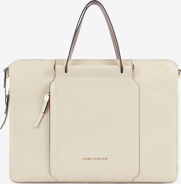 Sac d’ordinateur portable Piquadro en beige : devant