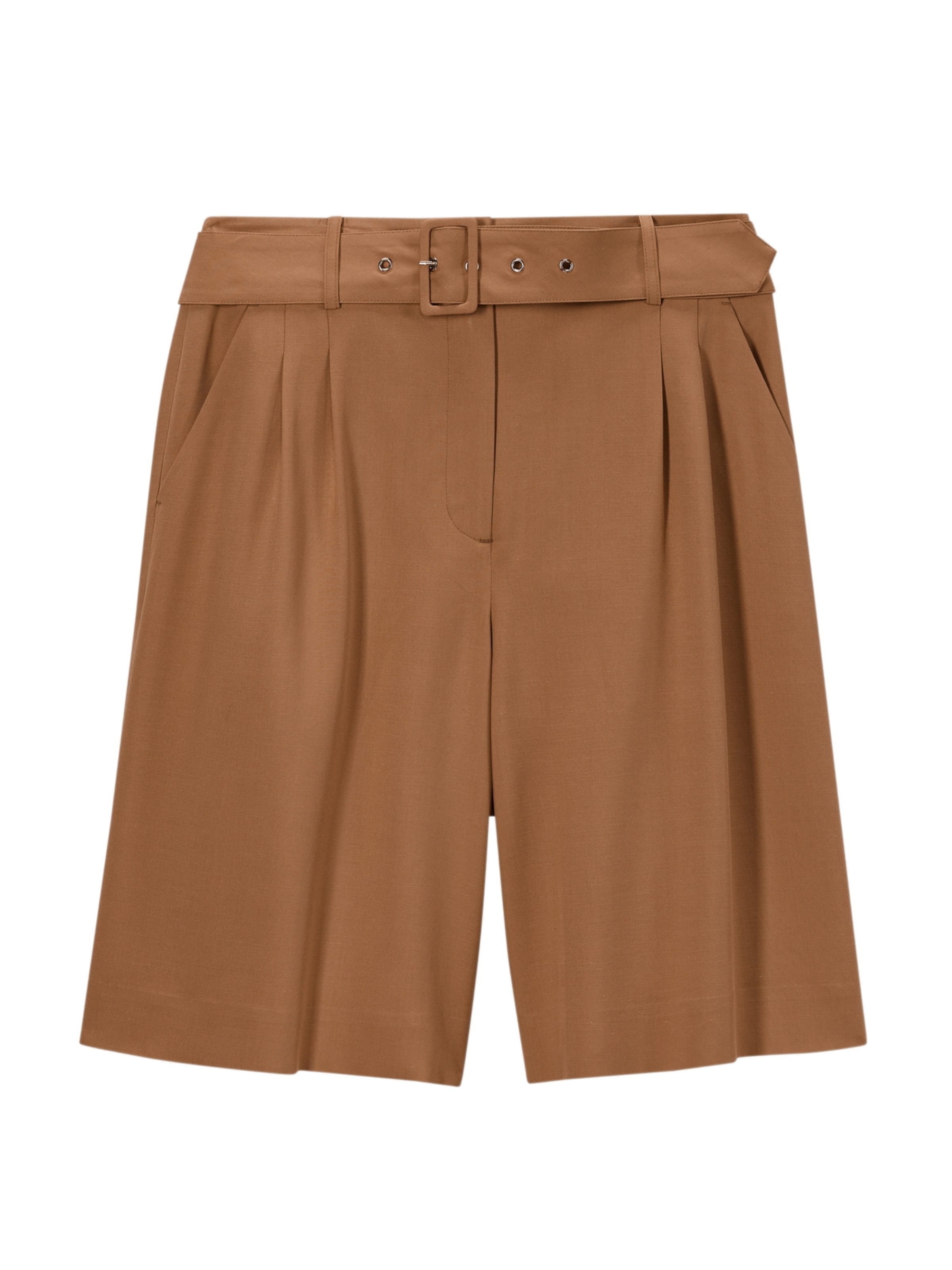 MADELEINE Loosefit Bandplooibroek in Bruin: voorkant