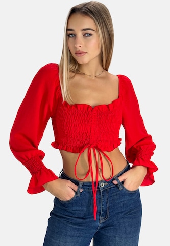 Chemisier Elara en rouge : devant