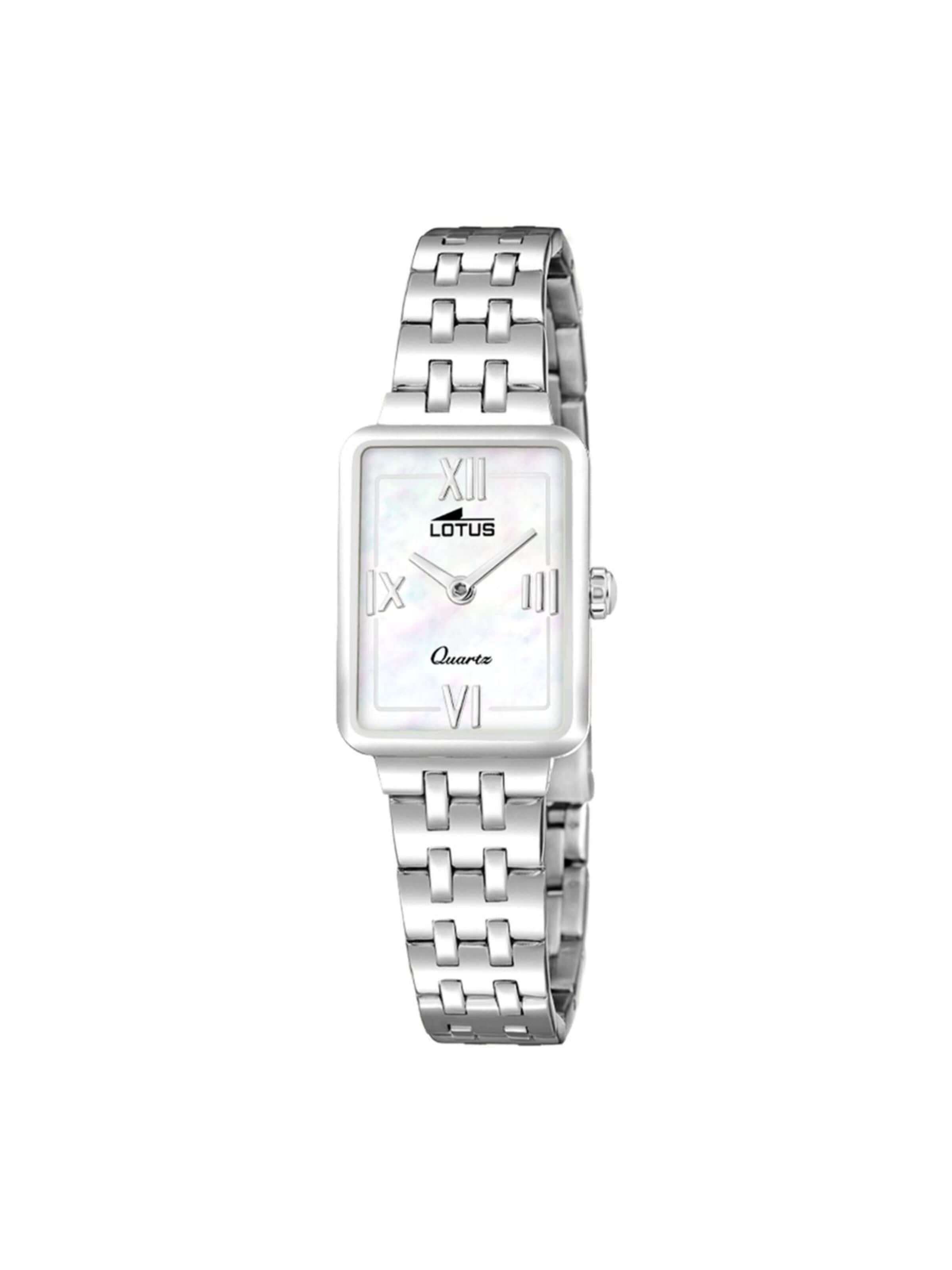 Lotus Analoog horloge in Wit: voorkant