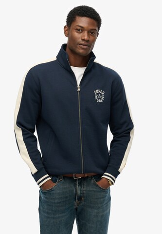 Veste de survêtement 'Athletic Club' Superdry en bleu : devant