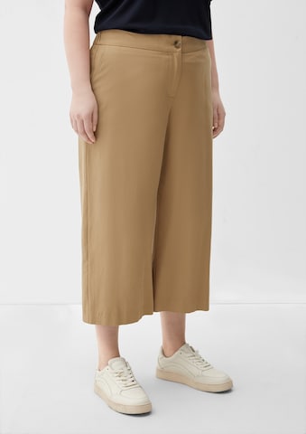 TRIANGLE Wide leg Broek in Bruin