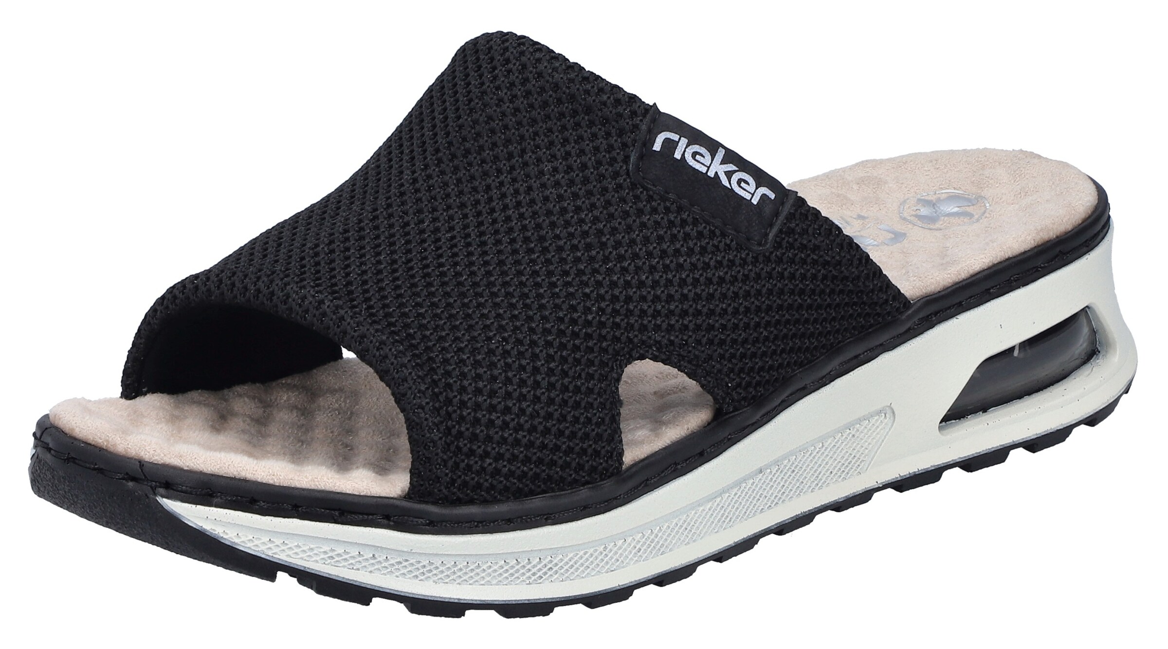 Rieker Pantolette in Schwarz: Vorderseite