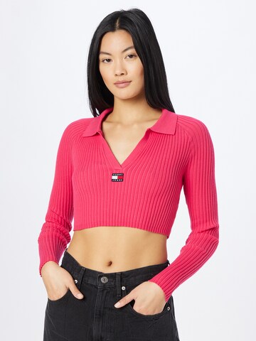 Tommy Jeans Sweter w kolorze różowy: przód