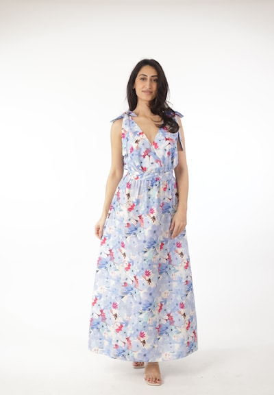 Elara Summer dress in 40-42 in Light blue / Dark brown / Pink / White, Item view