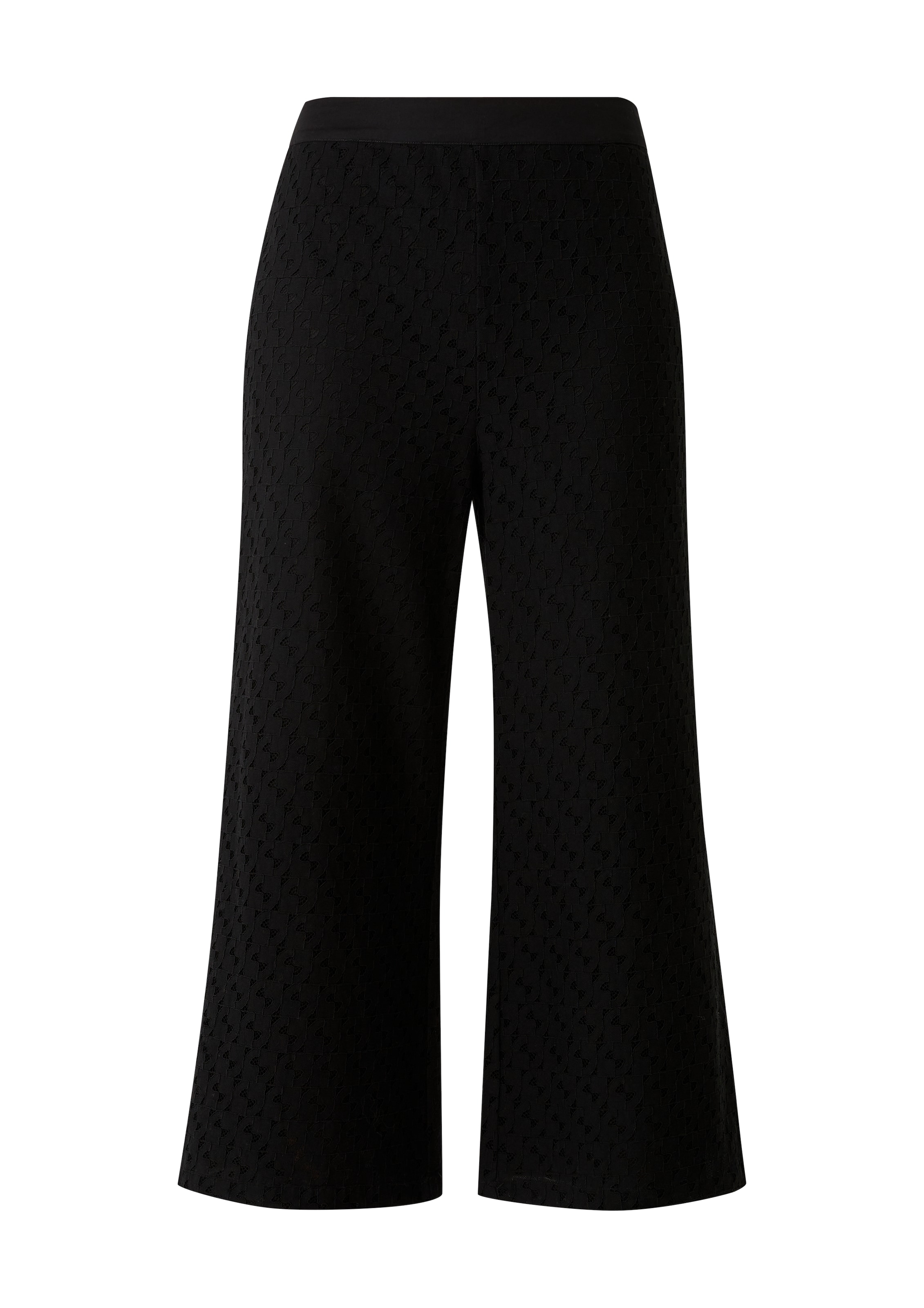 COMMA Wide leg Broek in Zwart: voorkant