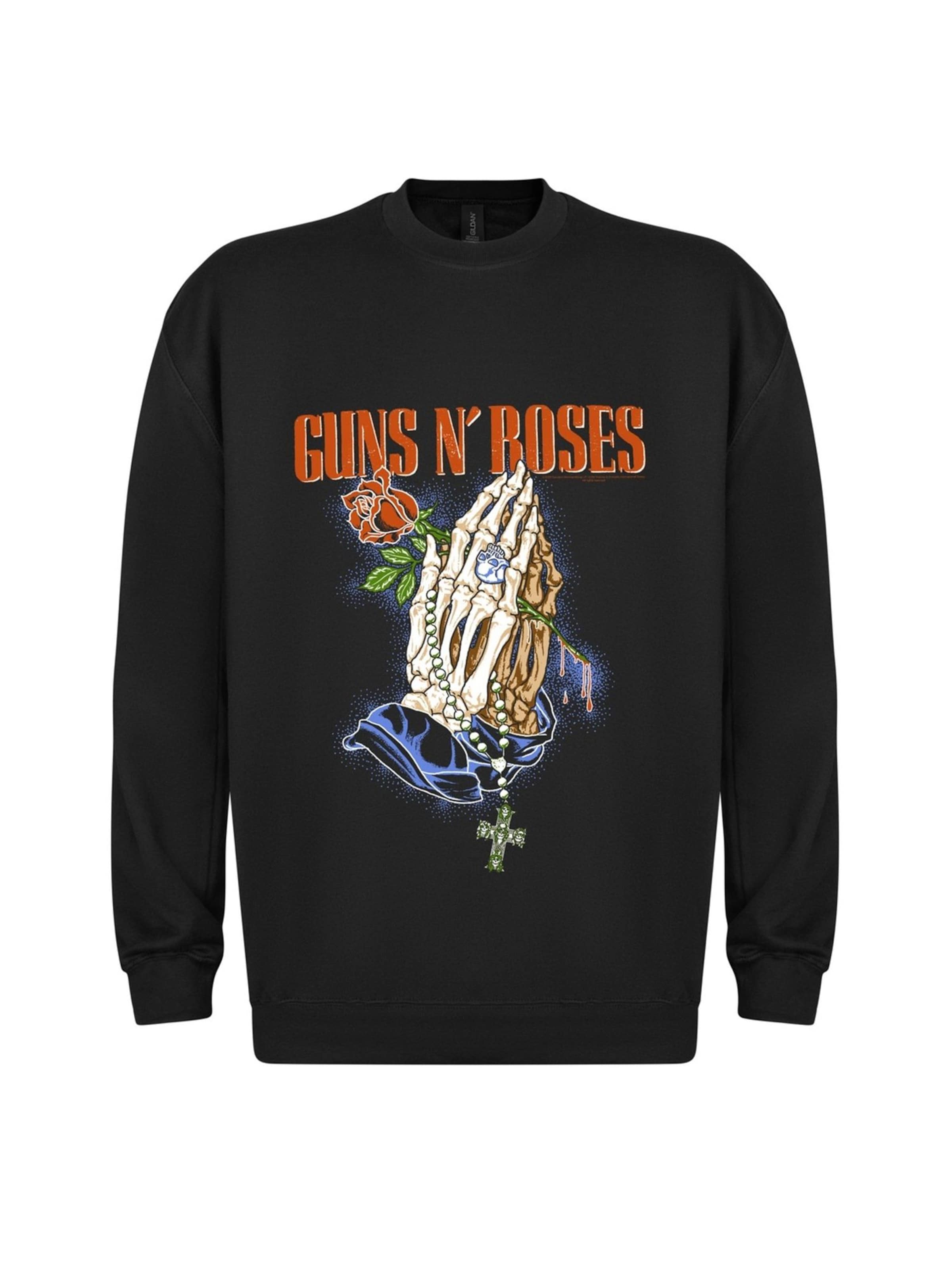 GUNS N' ROSES Sweatshirt 'Guns N´ Roses Prayer' in Black: front