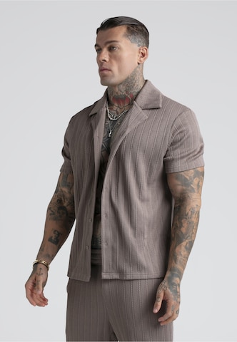 Regular fit Camicia di SikSilk in marrone