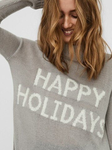 VERO MODA Sweater 'Holidays' in Grey