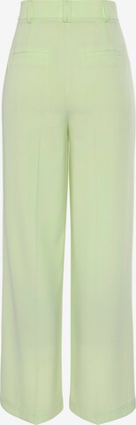 Wide Leg Pantalon à plis LASCANA en vert
