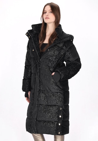 myMo at night Mantel in Schwarz: Vorderseite