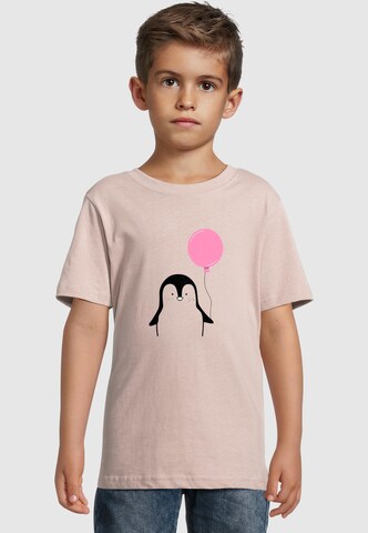 T-Shirt 'Penguin' Merchcode en rose : devant